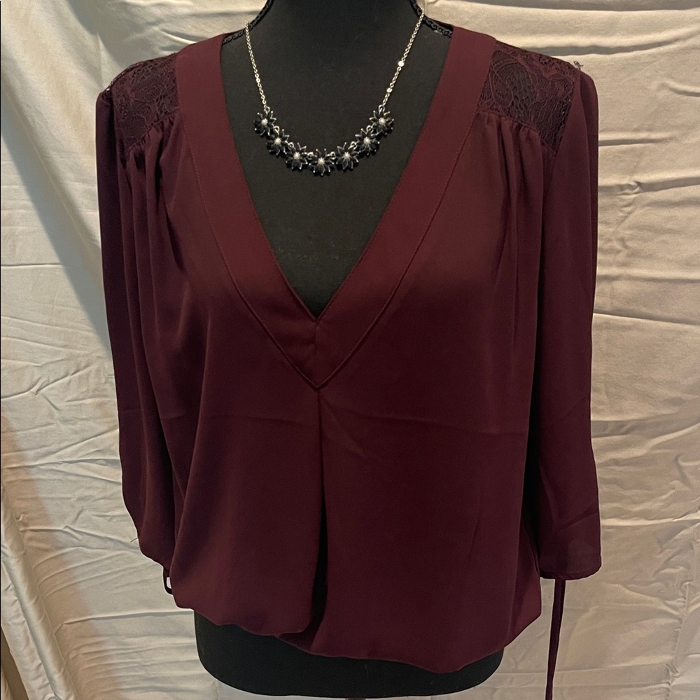 Elegant Burgundy Women's Top